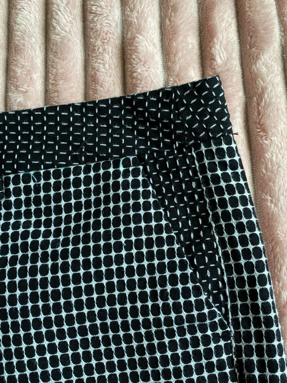 Black and White Patterned Shorts